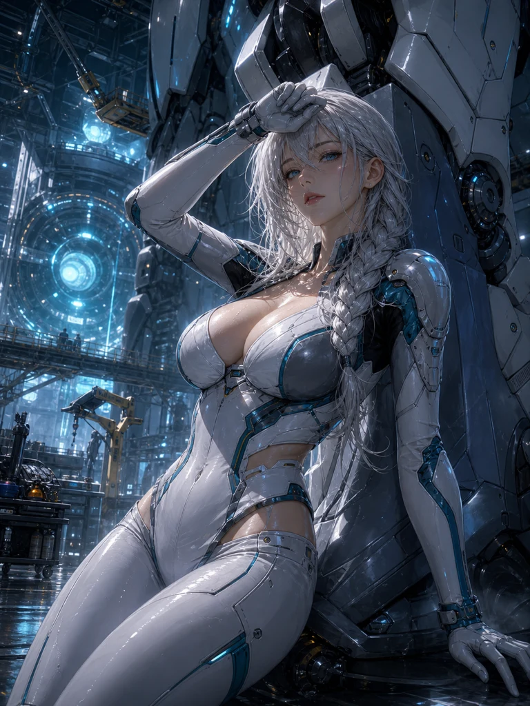 Industries · ice specialist in plug suit pre-mission checks — concept